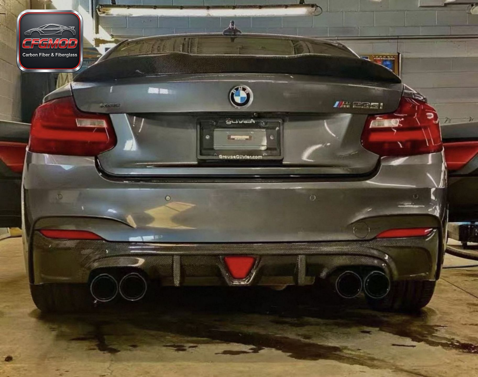 2014-2021 2 Series M235i F22 F23 3D Style Carbon Fiber Front Lip Splitter — 4