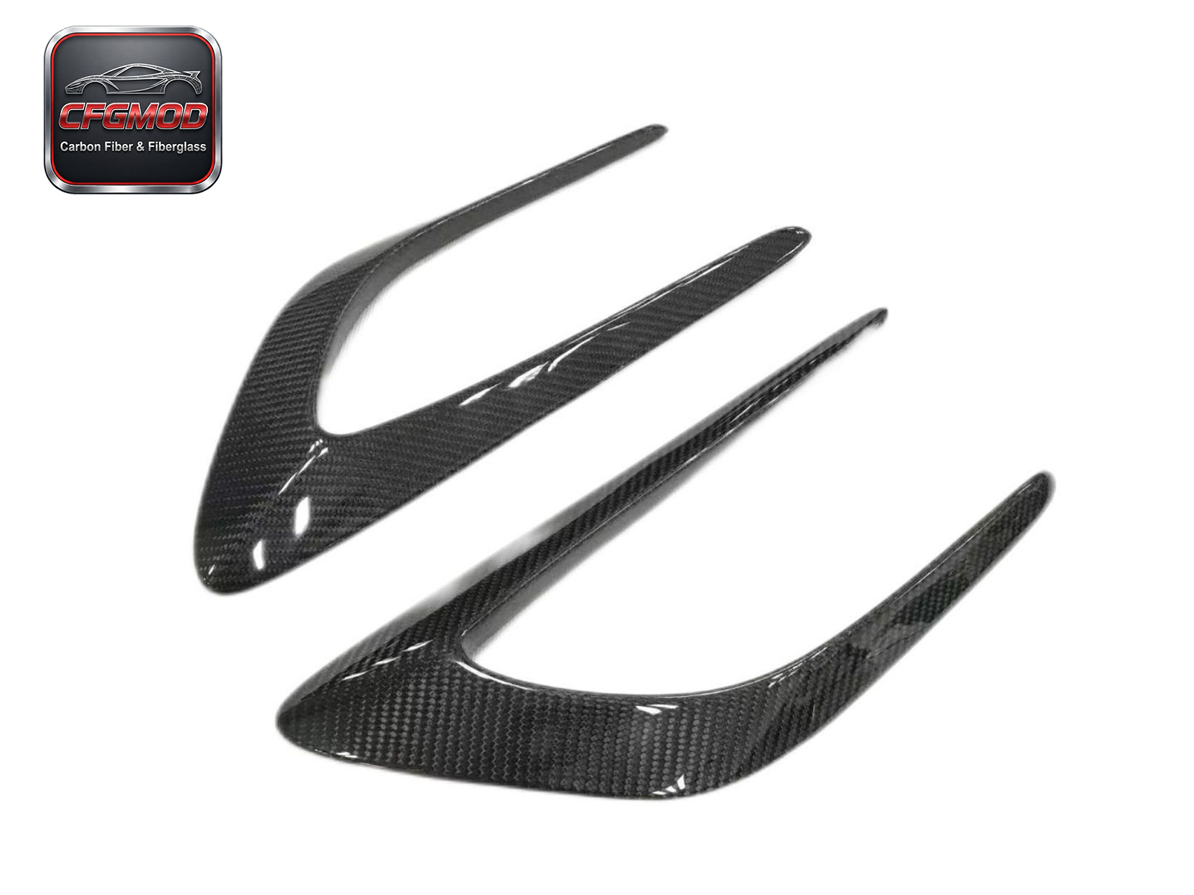 Dry Carbon Fiber Front Fender Side Air Vent Winglets for Mercedes-Benz C-Class W205 — 7