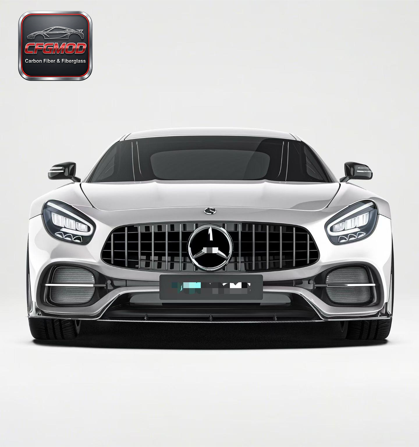 Dry Carbon Fiber P Style 3-Piece Front Lip Splitter for Mercedes AMG GT GTS 2019-2024 — 5