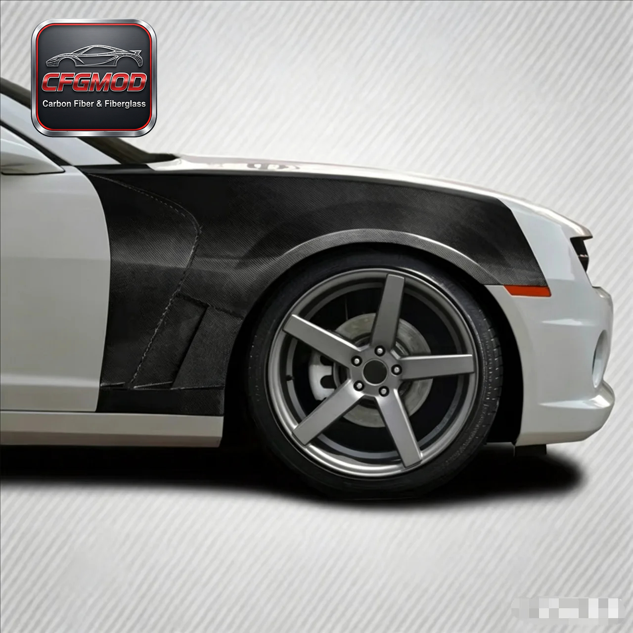 For Chevrolet Camaro 2017-2022 Carbon Fiber Vented Front Fenders Fender Vent Aero Replacement — 4