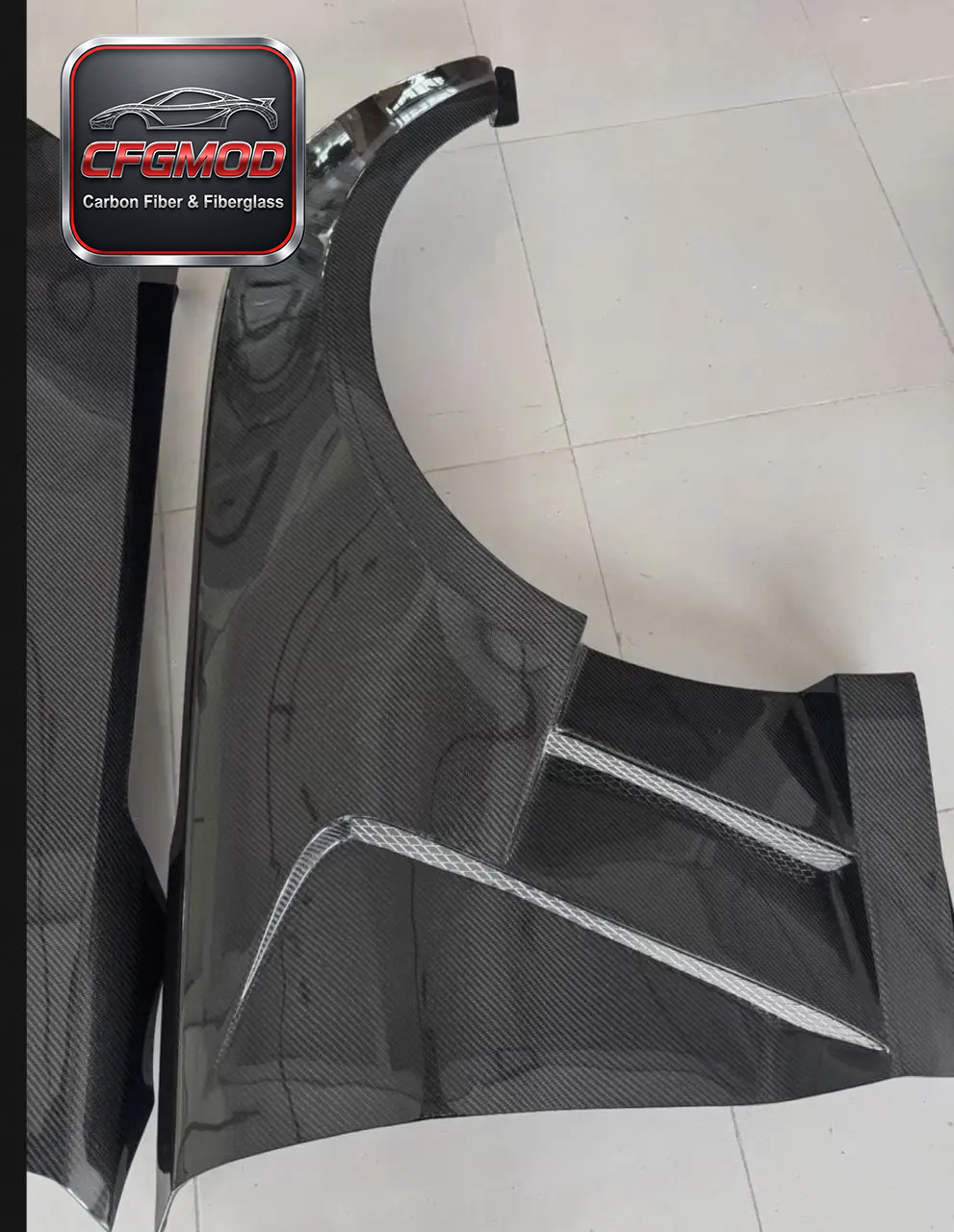 For Chevrolet Camaro 2017-2022 Carbon Fiber Vented Front Fenders Fender Vent Aero Replacement — 8