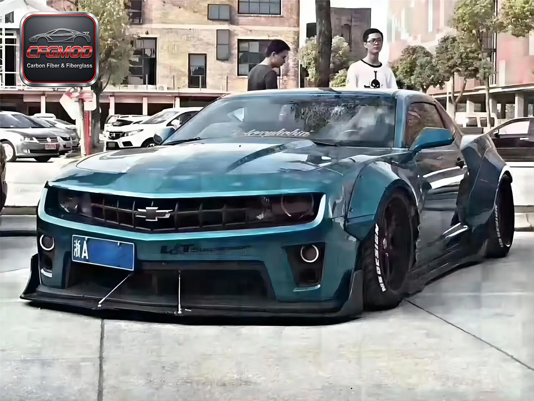 For Chevrolet Camaro 2008-2015 MB Style Wide Fender Flares FRP Primer Wheel Arch Flares — 2