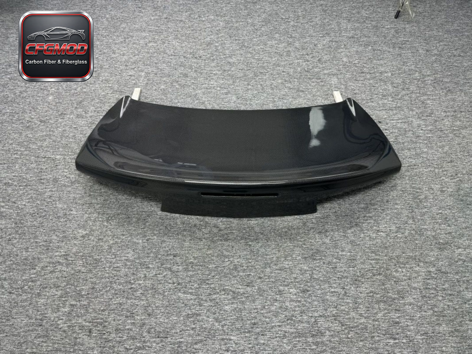 For Chevrolet Camaro 2017-2019 Carbon Fiber Trunk Lid Decklid with Ducktail Spoiler Rear Lip — 6