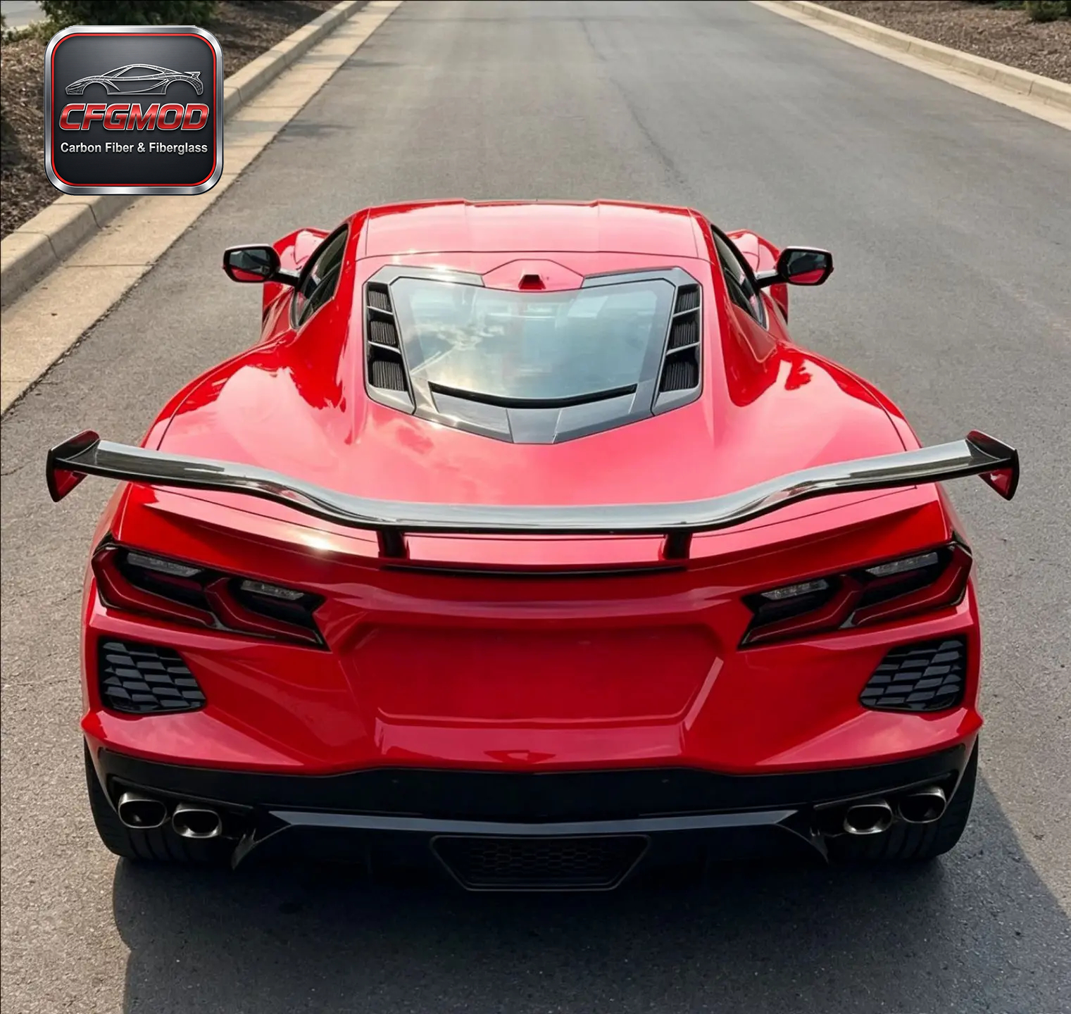 Dry Carbon Fiber Z07 Style Rear Trunk Spoiler Wing for Chevrolet Corvette C8 Z51 2020+ — 2