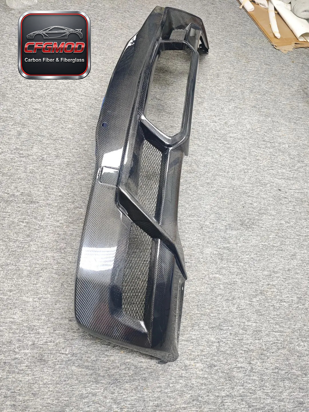 Dry Carbon Fiber OEM Style Rear Bumper Diffuser Lip for Chevrolet Corvette C8 Z06 2020+ — 6