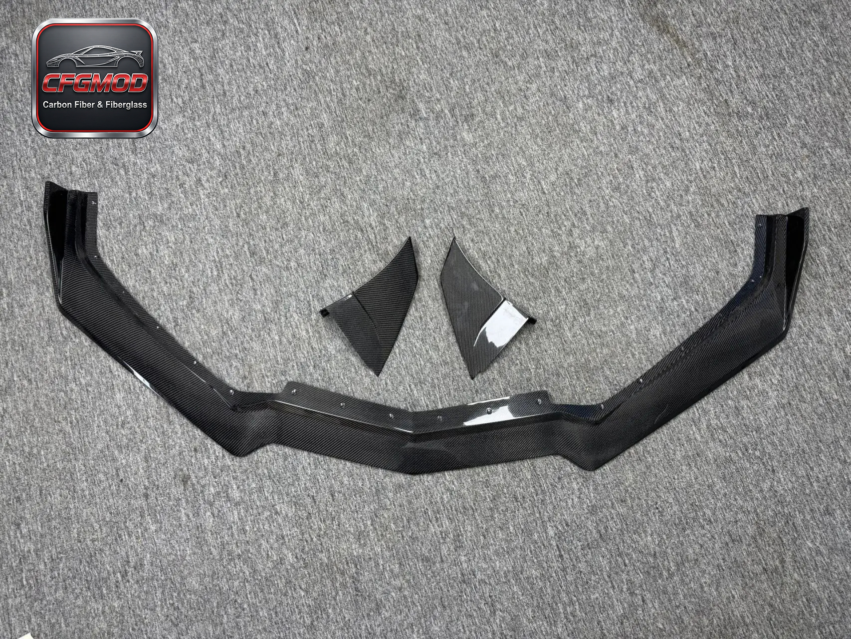CS-Style Dry Carbon Front Bumper Blade for Chevy Corvette C8 2020-2024+ — 6