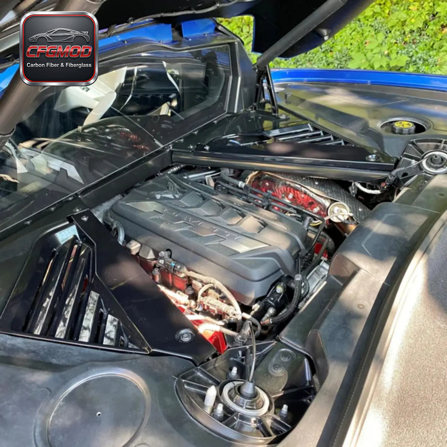 Dry Carbon Fiber Engine Bay Cover Trim Panels for Chevrolet Corvette C8 Z51 Z06 2020+ — 5