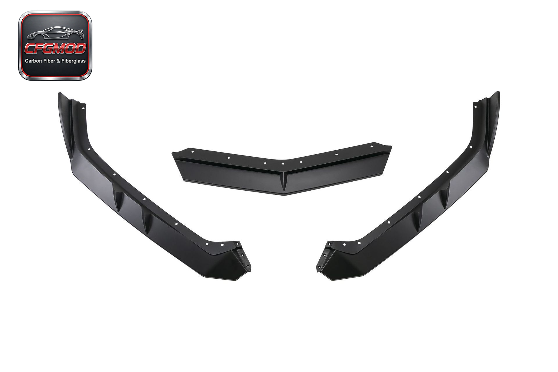 Dry Carbon Fiber LD Style 3-Piece Front Lip Splitter for Chevrolet Corvette C8 2020+ — 10