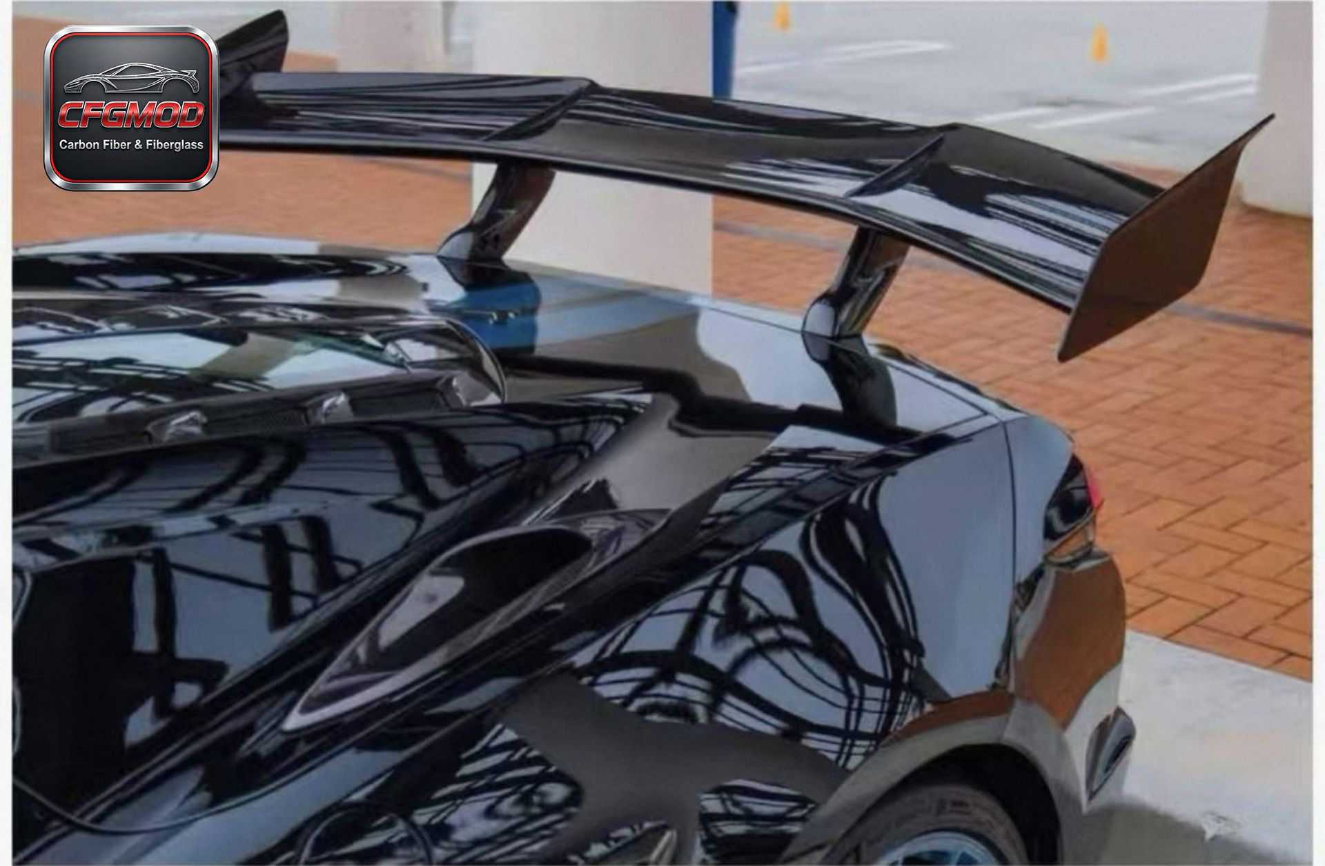 Dry Carbon Fiber ZR1 Style GT Rear Wing Spoiler for Chevrolet Corvette C8 Convertible 2020+ — 3