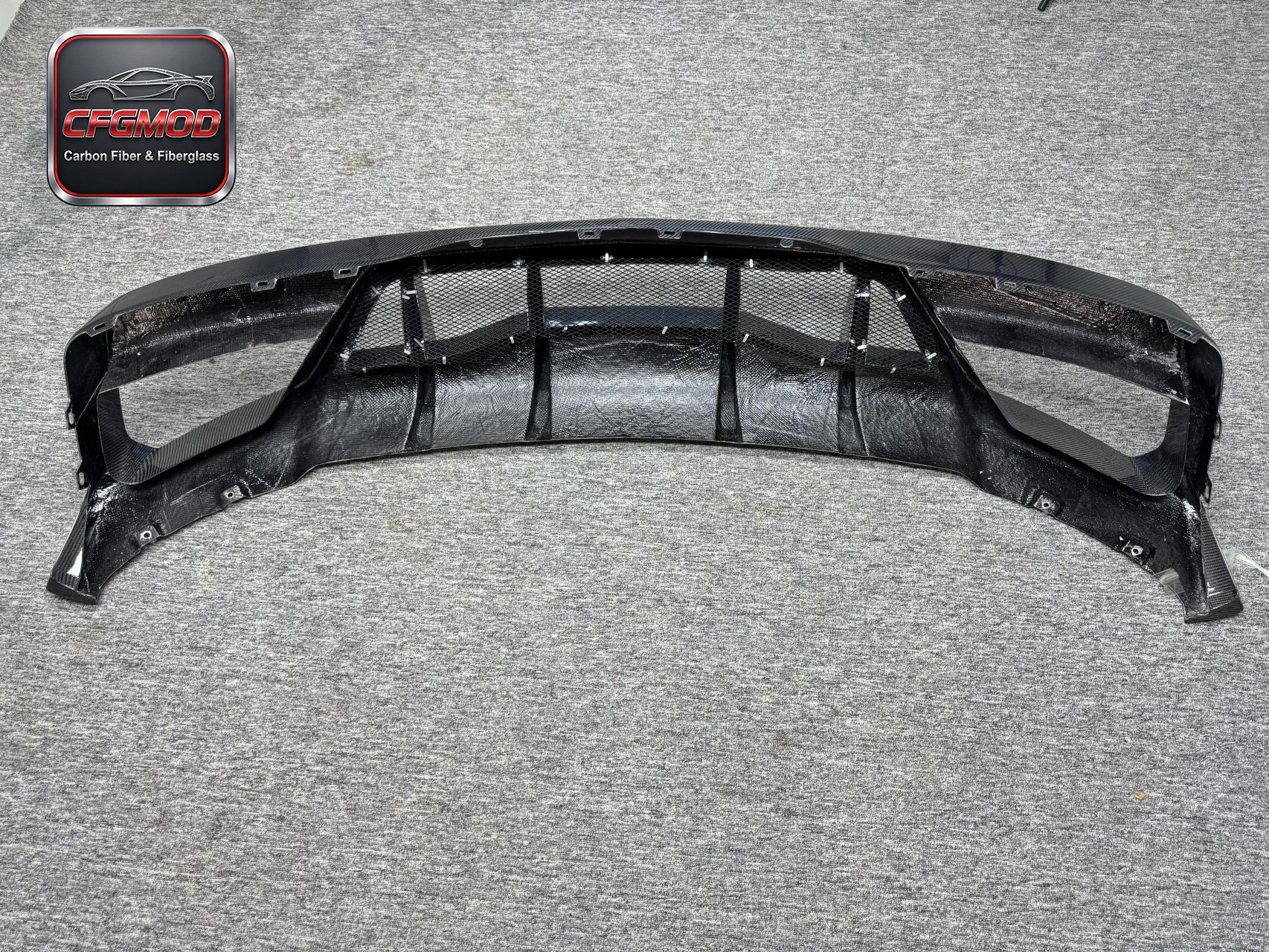 AR-Style Real Carbon Rear Bumper Diffuser for Chevy Corvette C8 2020-2024+ — 4