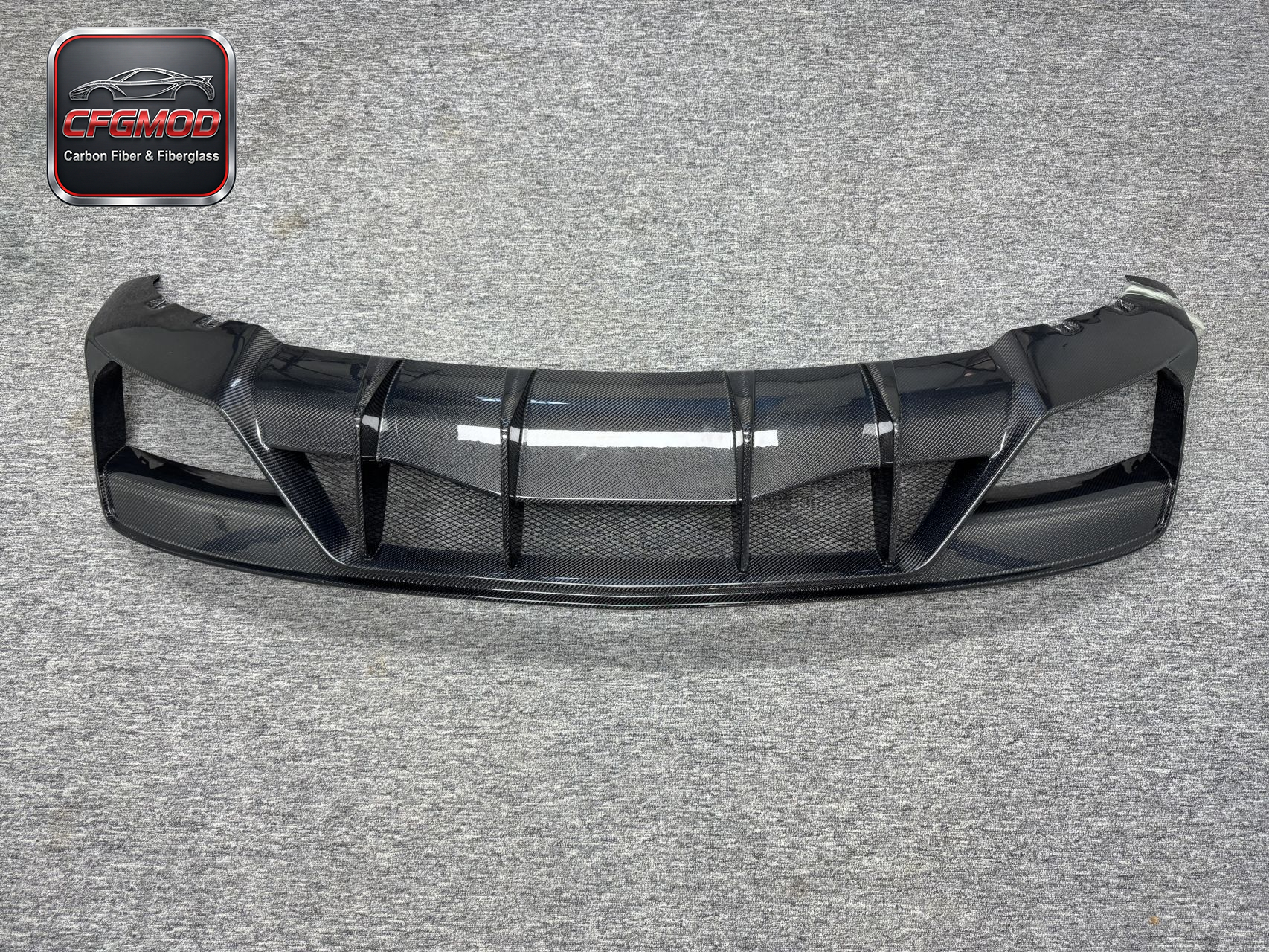 AR-Style Real Carbon Rear Bumper Diffuser for Chevy Corvette C8 2020-2024+ — 7