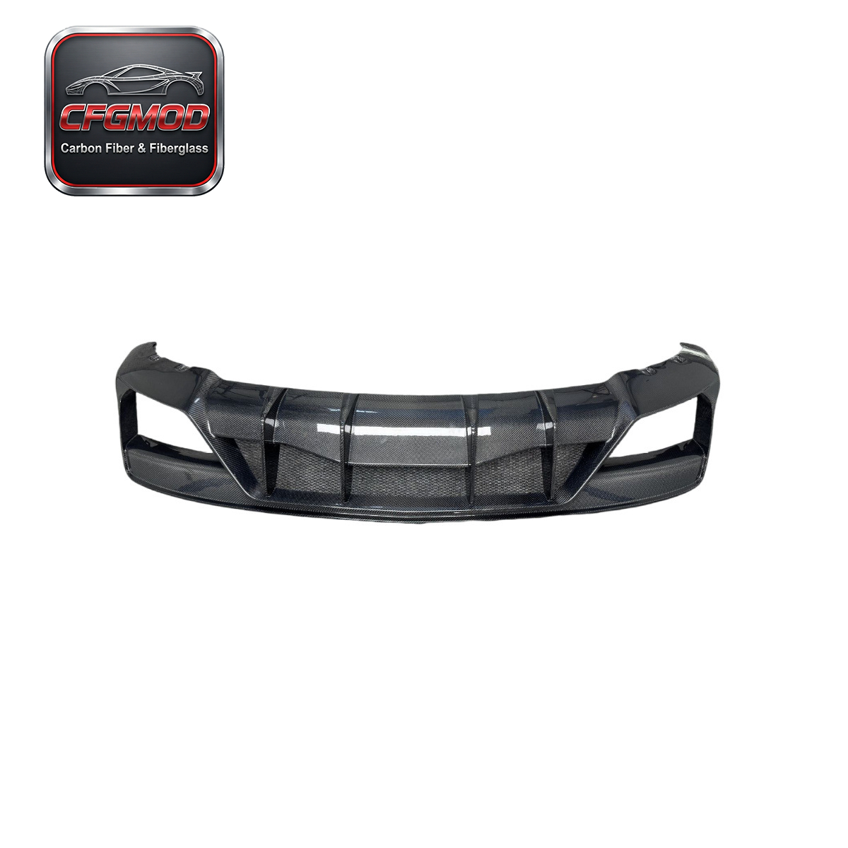 AR-Style Real Carbon Rear Bumper Diffuser for Chevy Corvette C8 2020-2024+ — 8