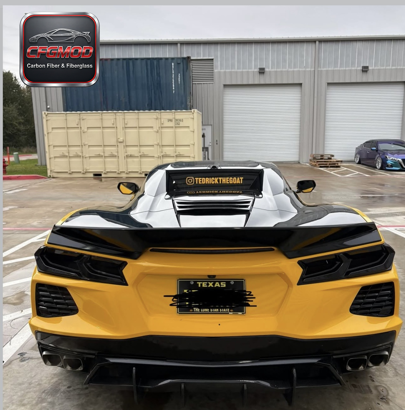 For Chevrolet Corvette C8 2020+ Carbon Fiber Rear Ducktail Spoiler Rear Wing Trunk Lip — 3