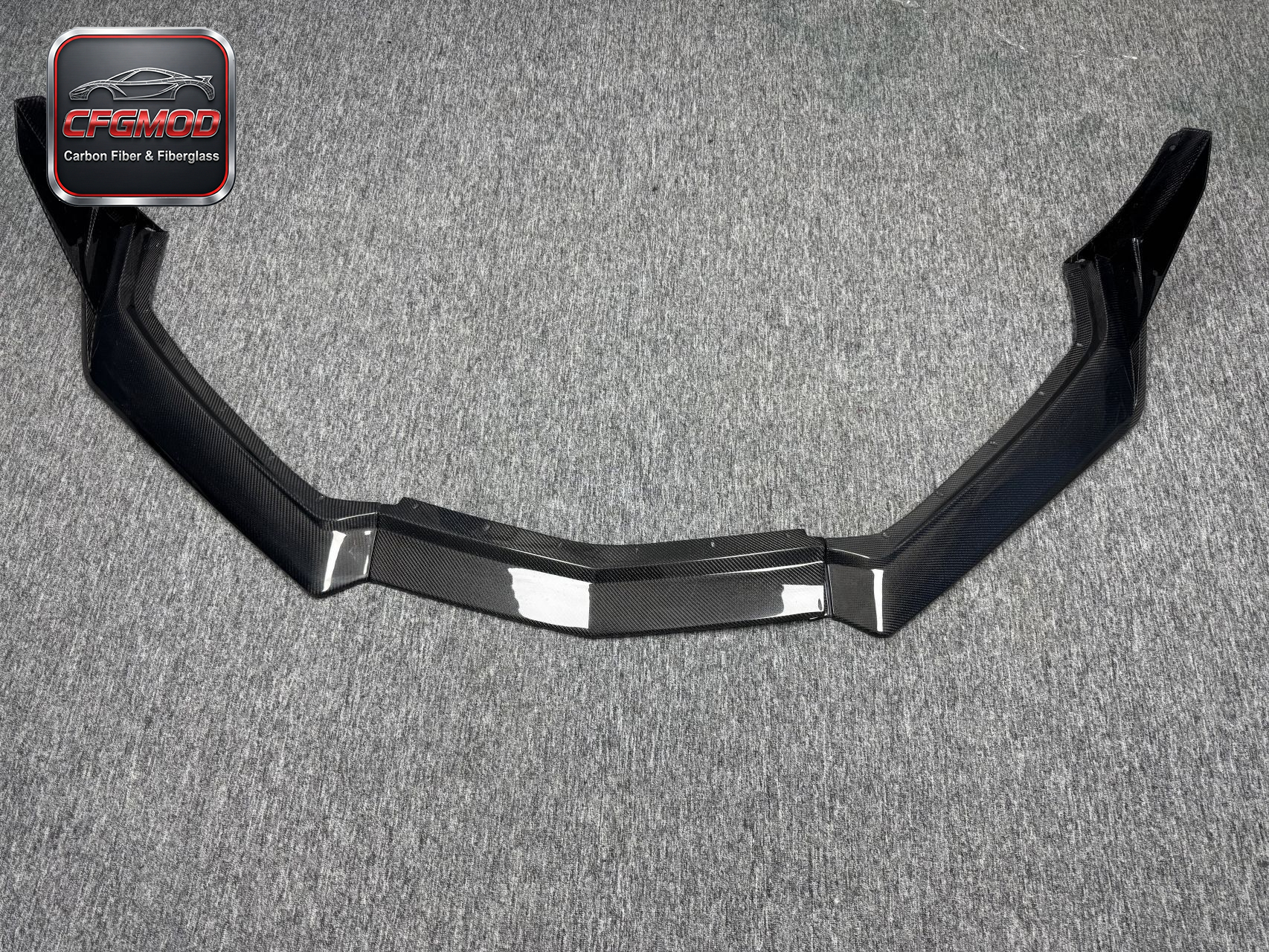 For Chevrolet Corvette C8 2020+ Carbon Fiber 5-Piece Front Lip Splitter Front Bumper Aero — 4