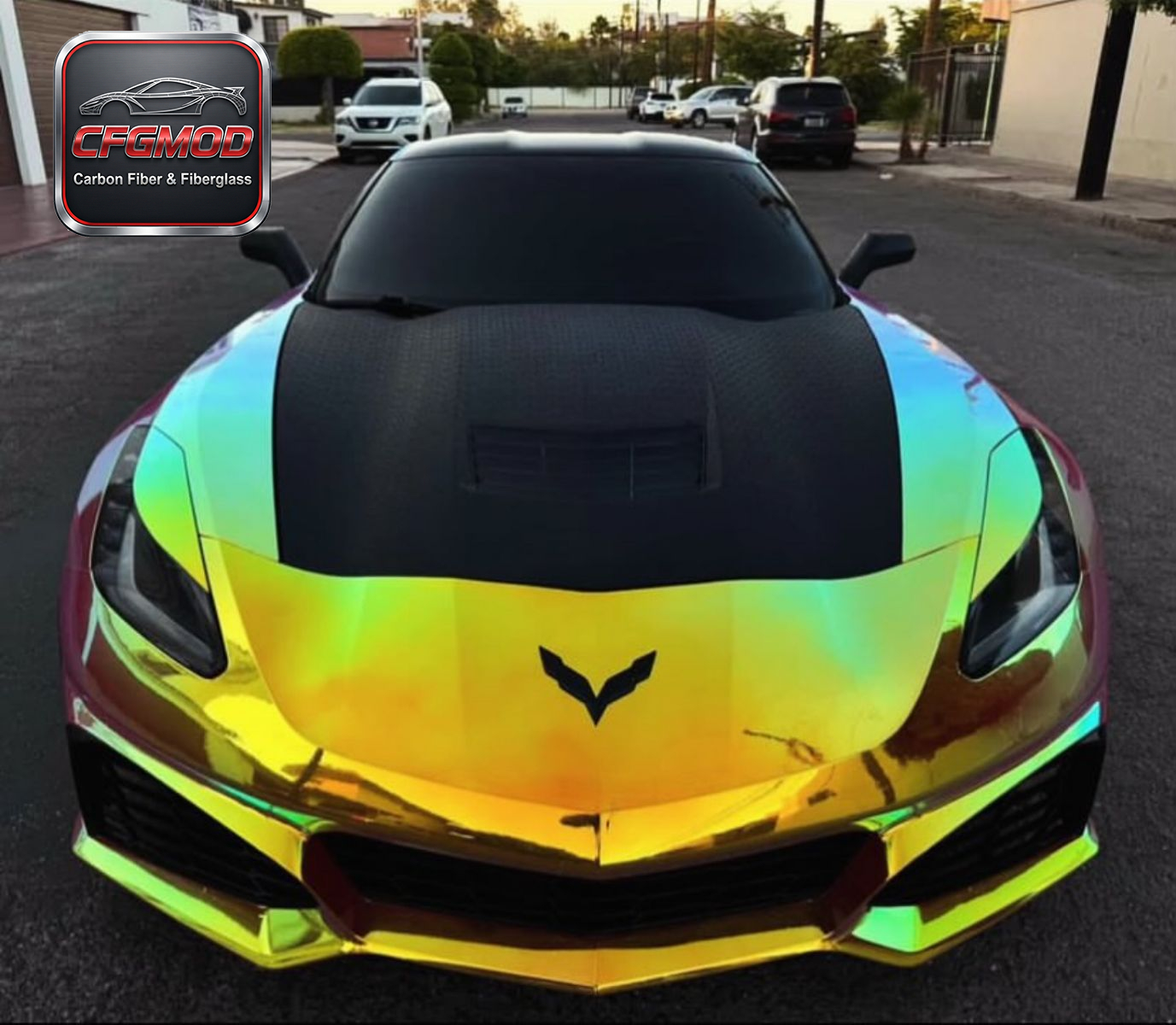 For Chevrolet Corvette C7 Z06 2014-2019 OEM Style Carbon Fiber Hood Bonnet Replacement — 6