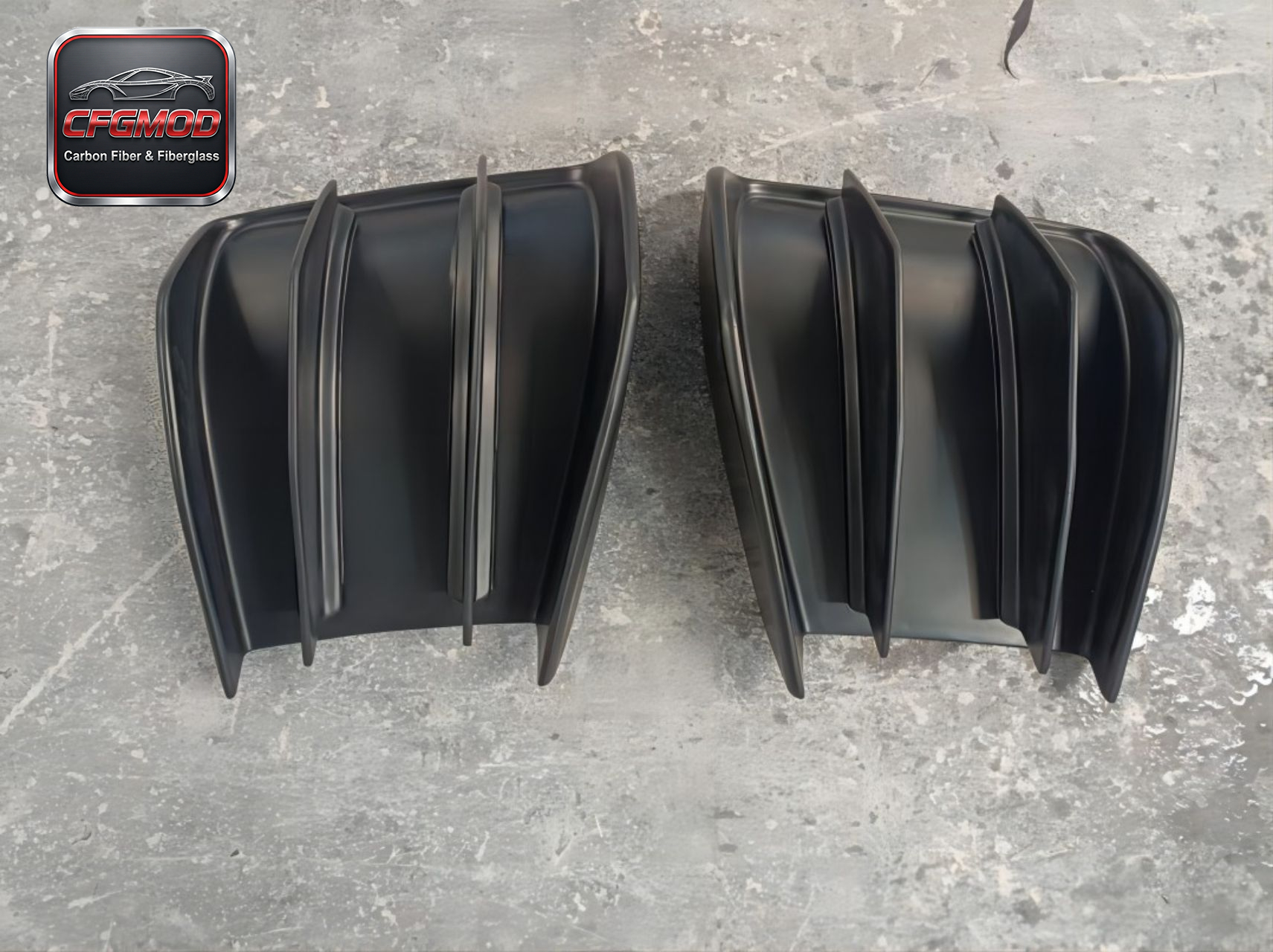 For Chevrolet Corvette C7 Z06 2014-2019 Carbon Fiber 2 Piece Rear Bumper Lip Rear Diffuser — 6