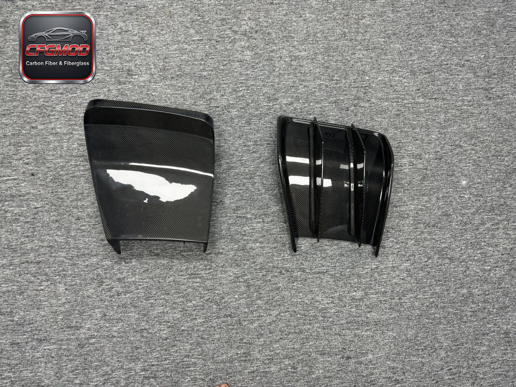 For Chevrolet Corvette C7 Z06 2014-2019 Carbon Fiber 2 Piece Rear Bumper Lip Rear Diffuser — 10