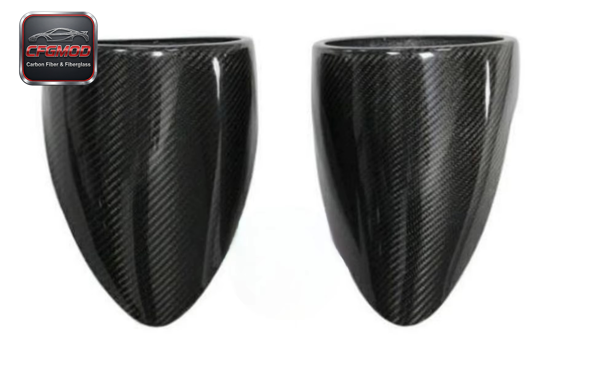 Dry Carbon Fiber V Style Rear Taillight Covers Trim for Ferrari 458 Italia Spider 2018+ — 7