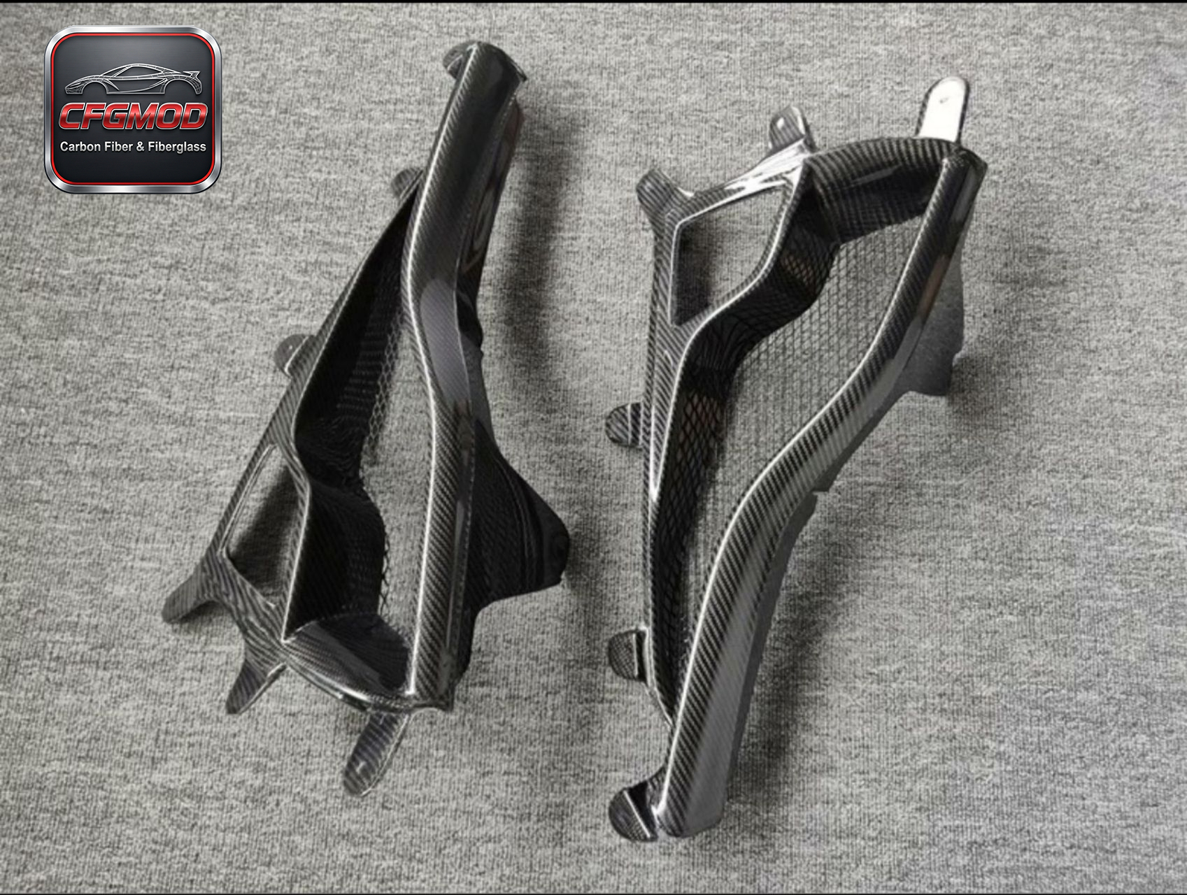 For Ferrari 458 V Style Carbon Fiber Rear Taillight Covers Tail Light Trim — 6
