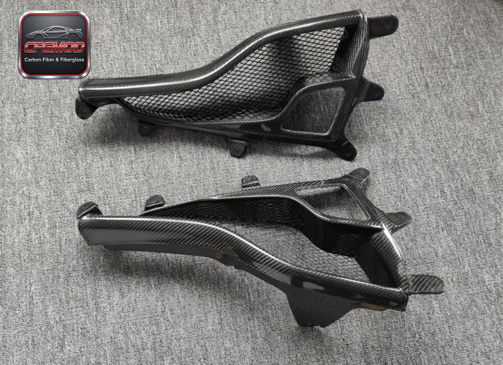 For Ferrari 458 V Style Carbon Fiber Rear Taillight Covers Tail Light Trim — 7
