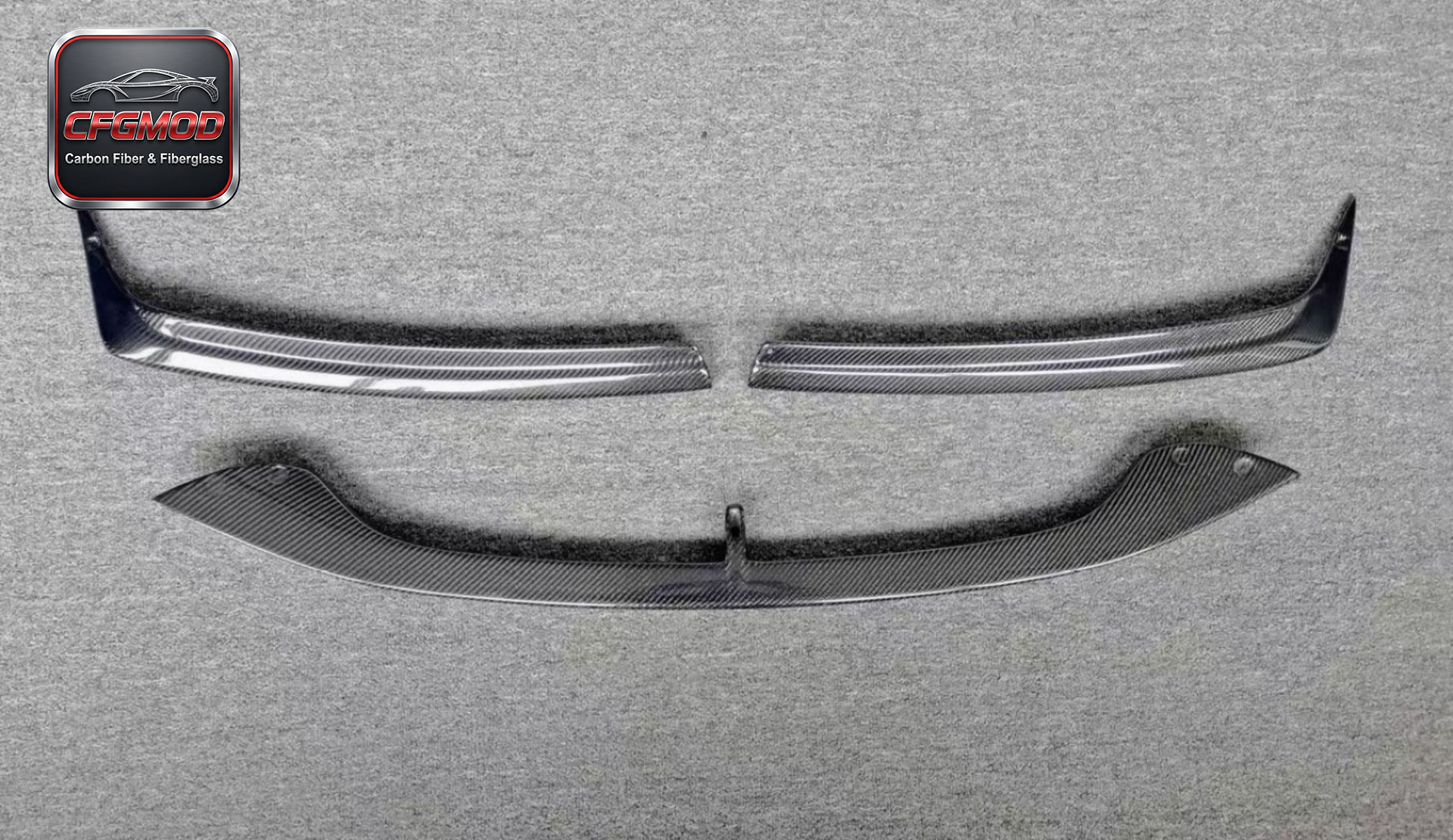 For Ferrari F12 Berlinetta 2012-2017 Carbon Fiber 3 Piece Front Lip Splitter Front Bumper Spoiler — 6