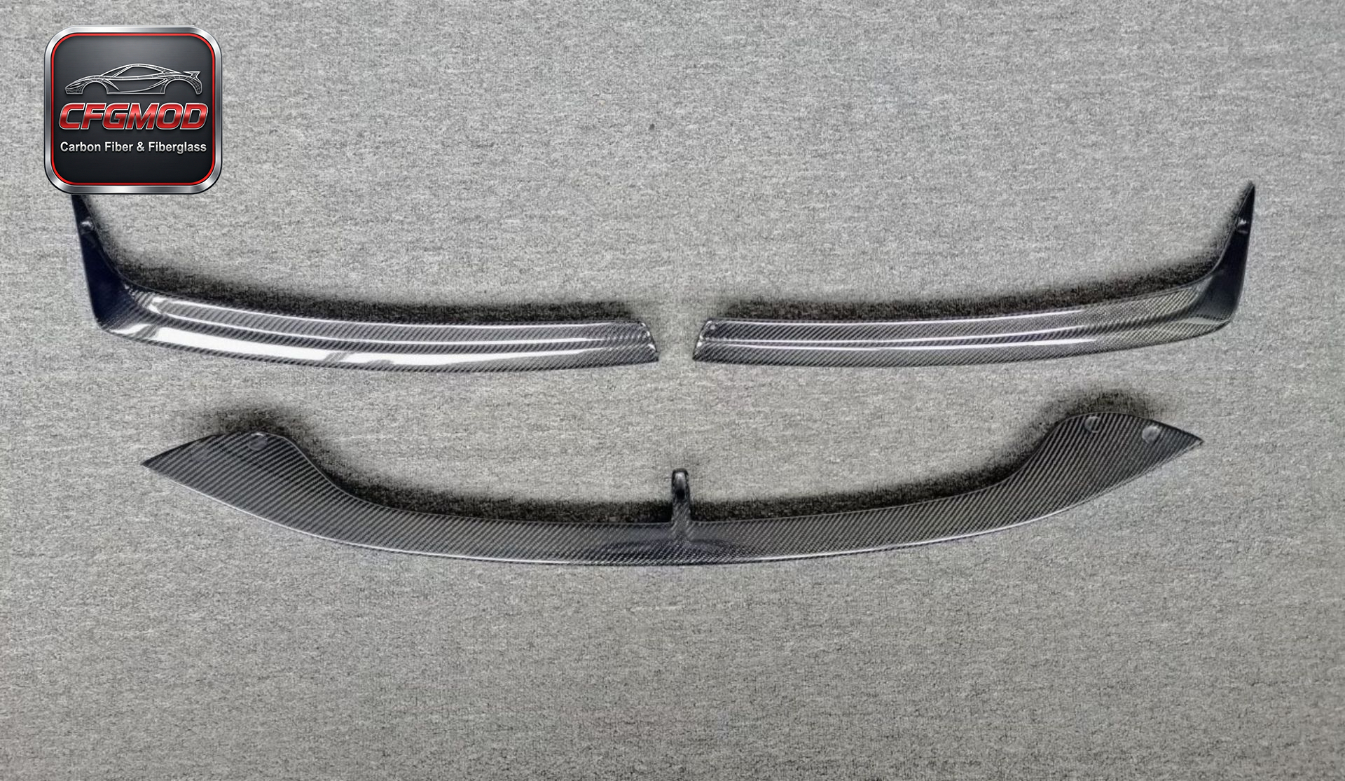 For Ferrari F12 Berlinetta 2012-2017 Carbon Fiber 3 Piece Front Lip Splitter Front Bumper Spoiler — 7