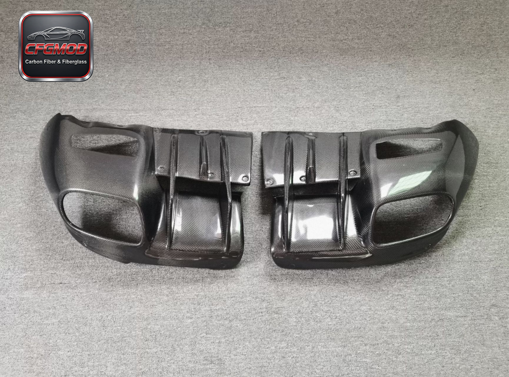 For Ferrari F12 Berlinetta 2012-2017 DMC Style Carbon Fiber Rear Bumper Splitter Lip — 6