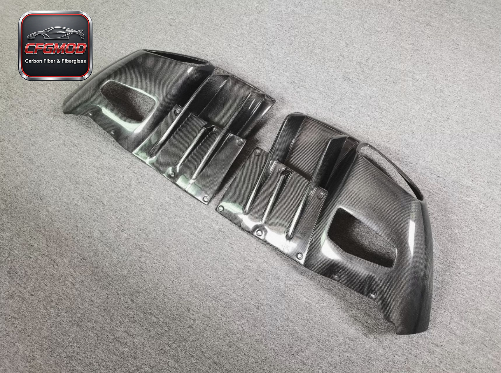 For Ferrari F12 Berlinetta 2012-2017 DMC Style Carbon Fiber Rear Bumper Splitter Lip — 7