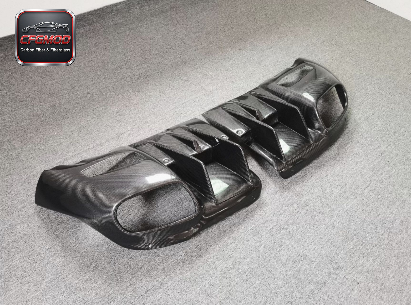 For Ferrari F12 Berlinetta 2012-2017 DMC Style Carbon Fiber Rear Bumper Splitter Lip — 8