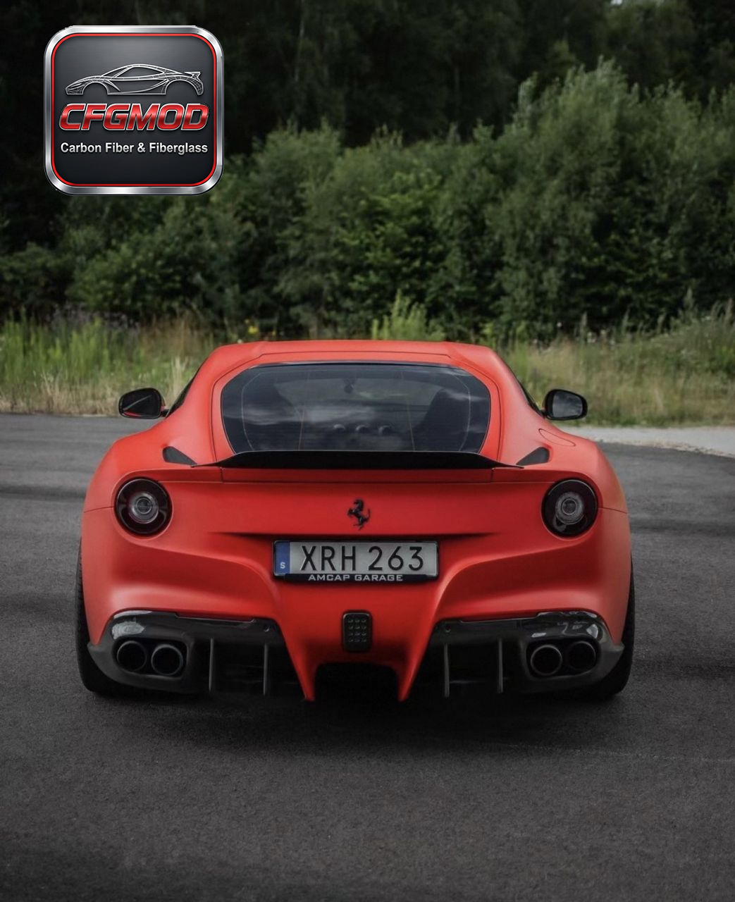 For Ferrari F12 Berlinetta 2012-2017 DMC Style Carbon Fiber Trunk Spoiler Rear Lip — 4