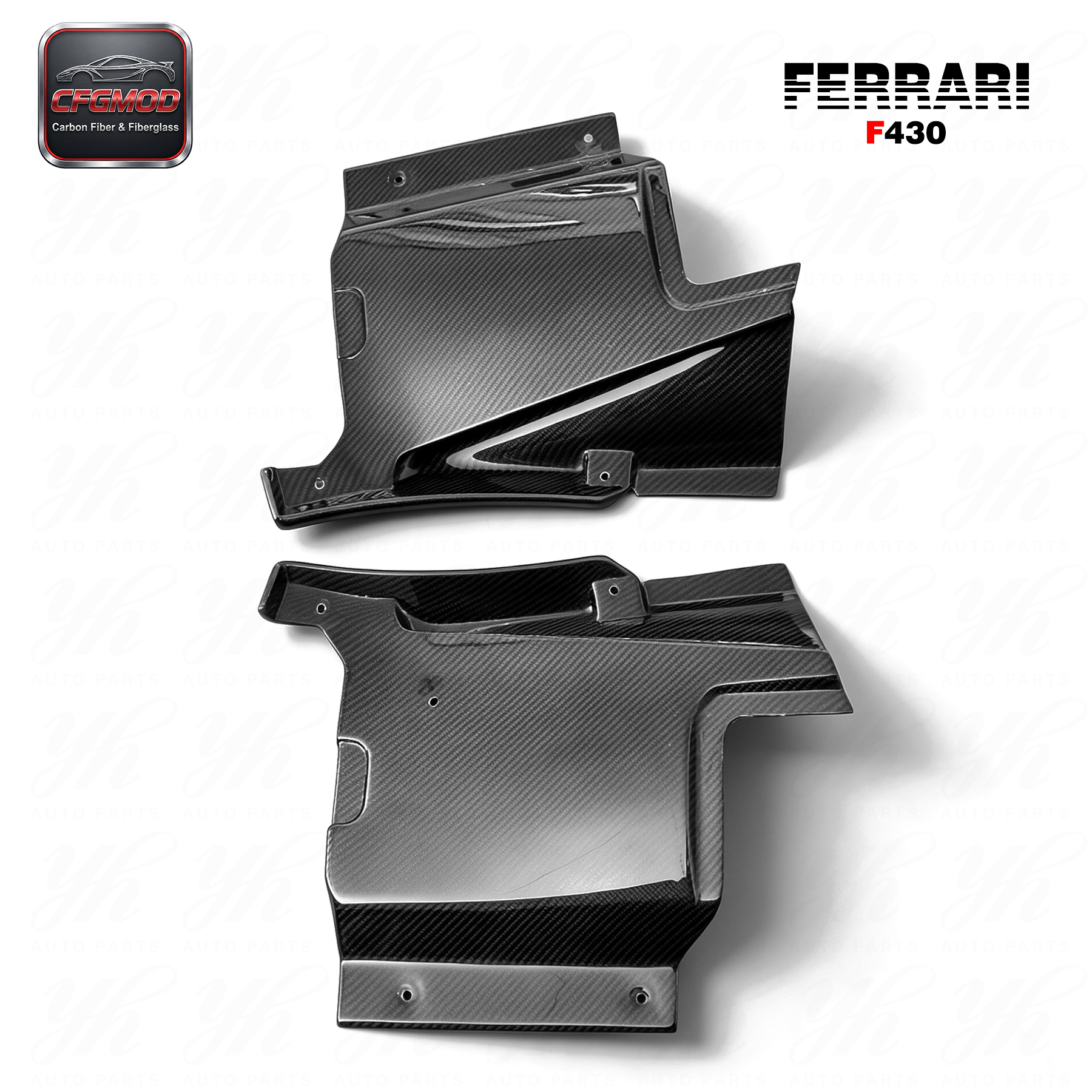 For 2004-2009 F430 Style Engine Compartment Plate Assemblies 2pcs — 2
