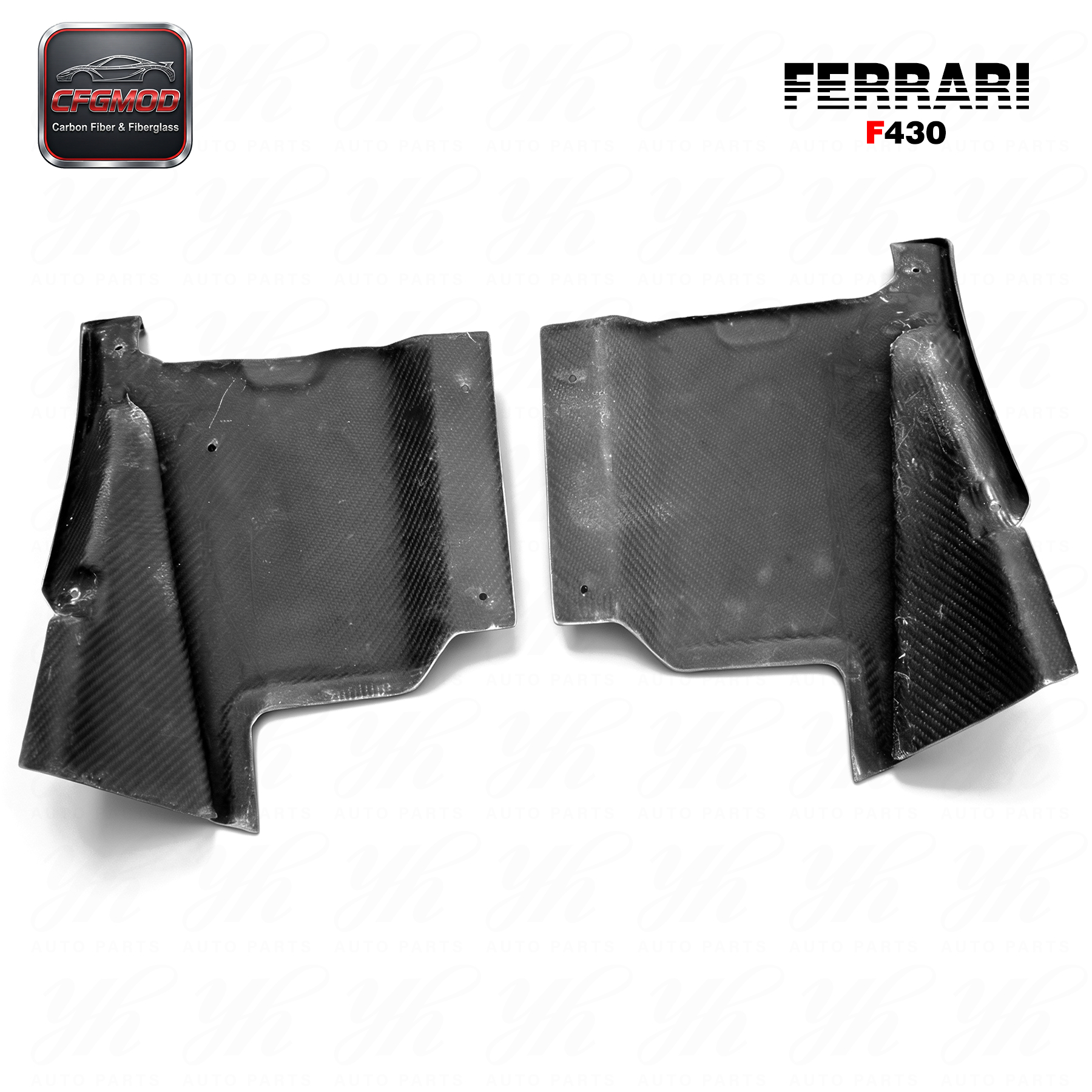 For 2004-2009 F430 Style Engine Compartment Plate Assemblies 2pcs — 3