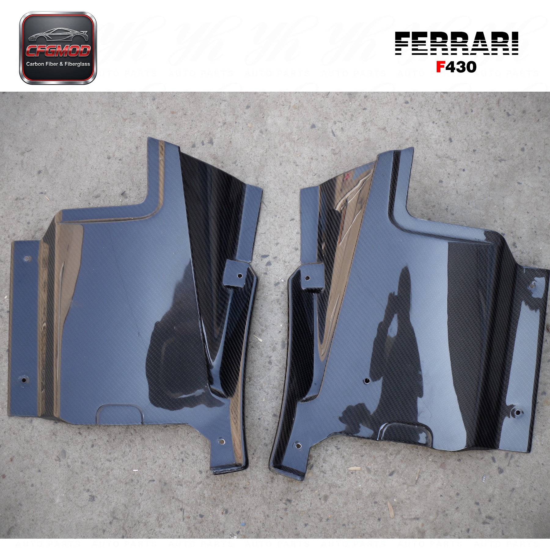 For 2004-2009 F430 Style Engine Compartment Plate Assemblies 2pcs — 5