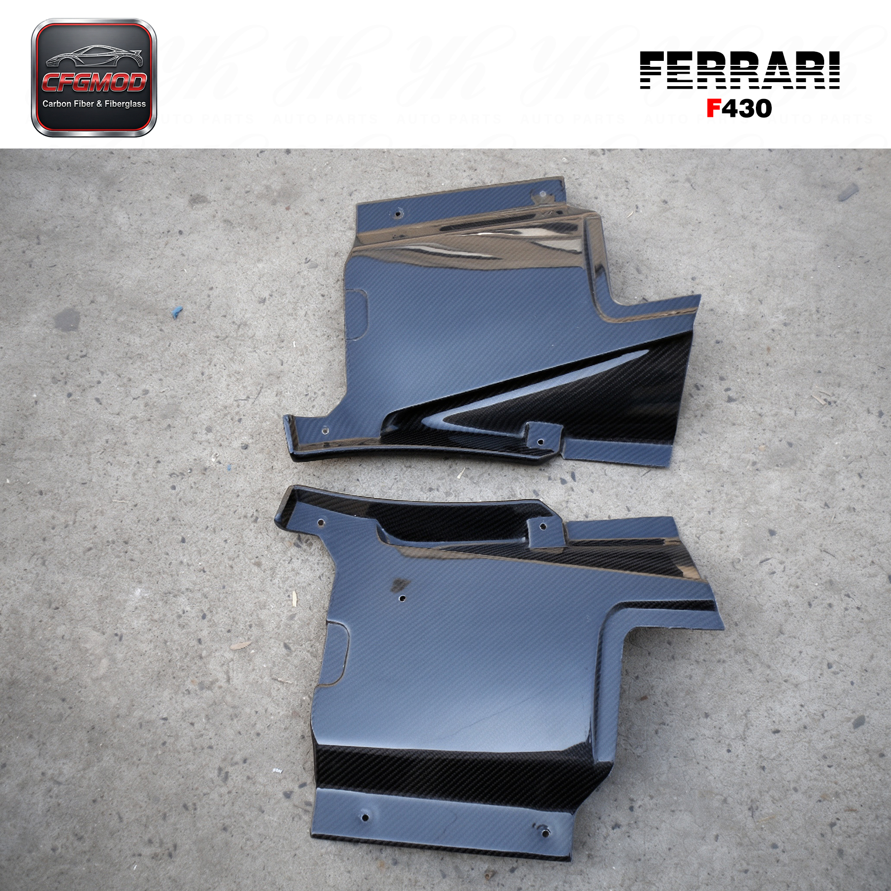 For 2004-2009 F430 Style Engine Compartment Plate Assemblies 2pcs — 7
