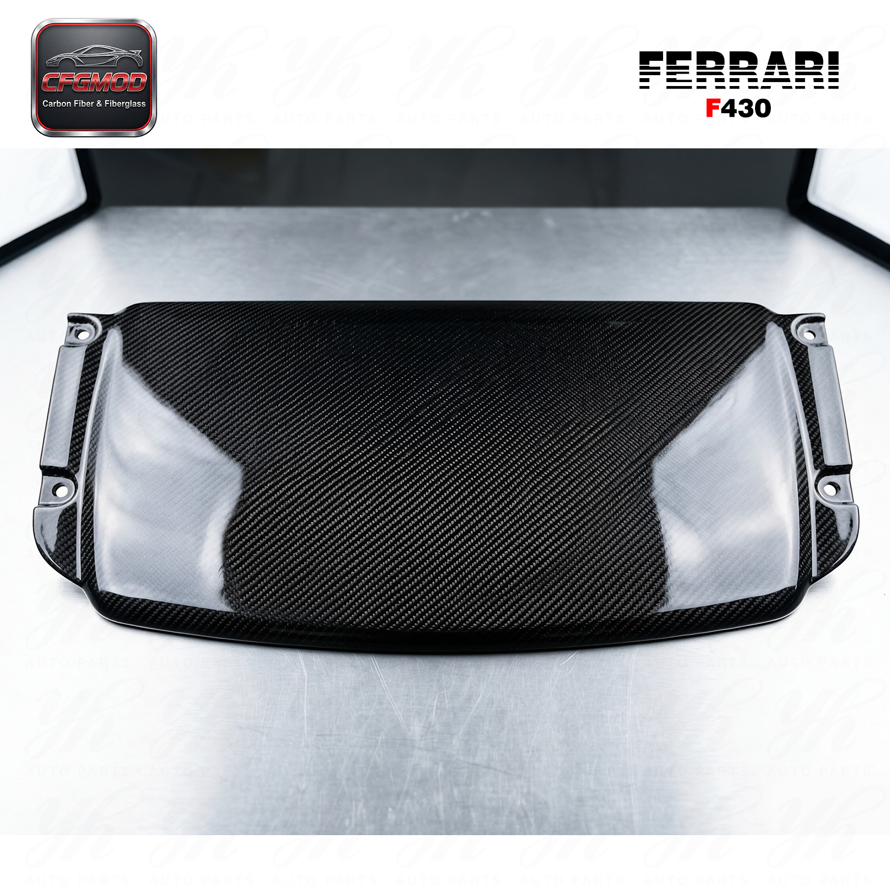 For Carbon Fiber F430 Scuderia Style Front Bumper Center 1PCS CF — 3