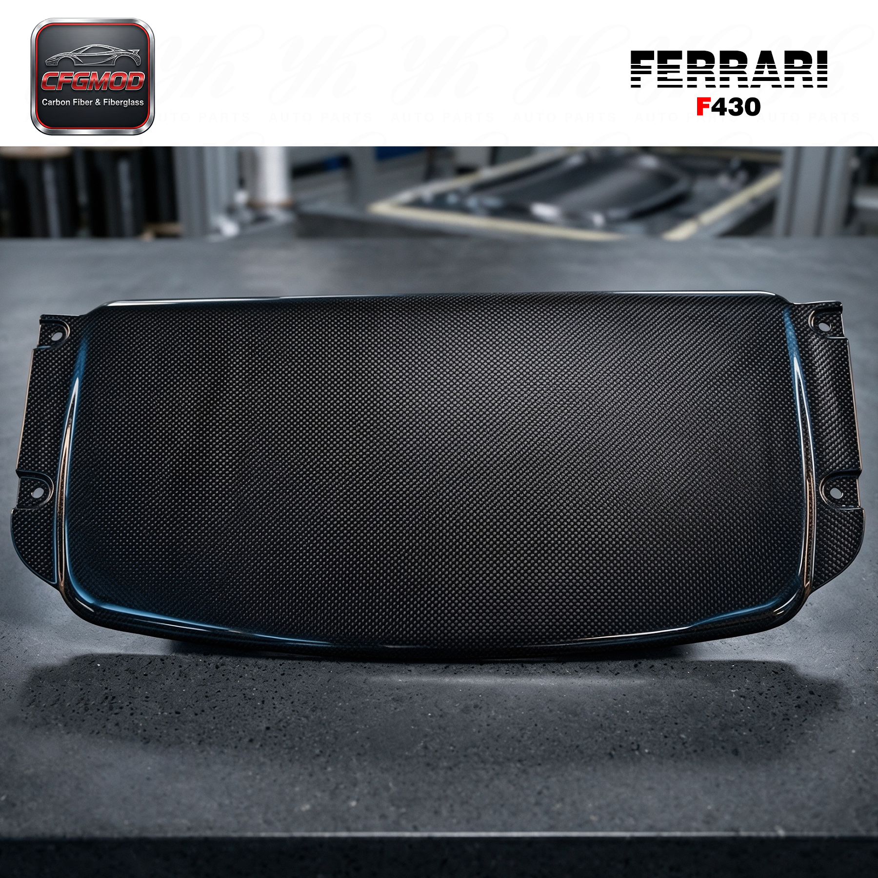 For Carbon Fiber F430 Scuderia Style Front Bumper Center 1PCS CF — 4
