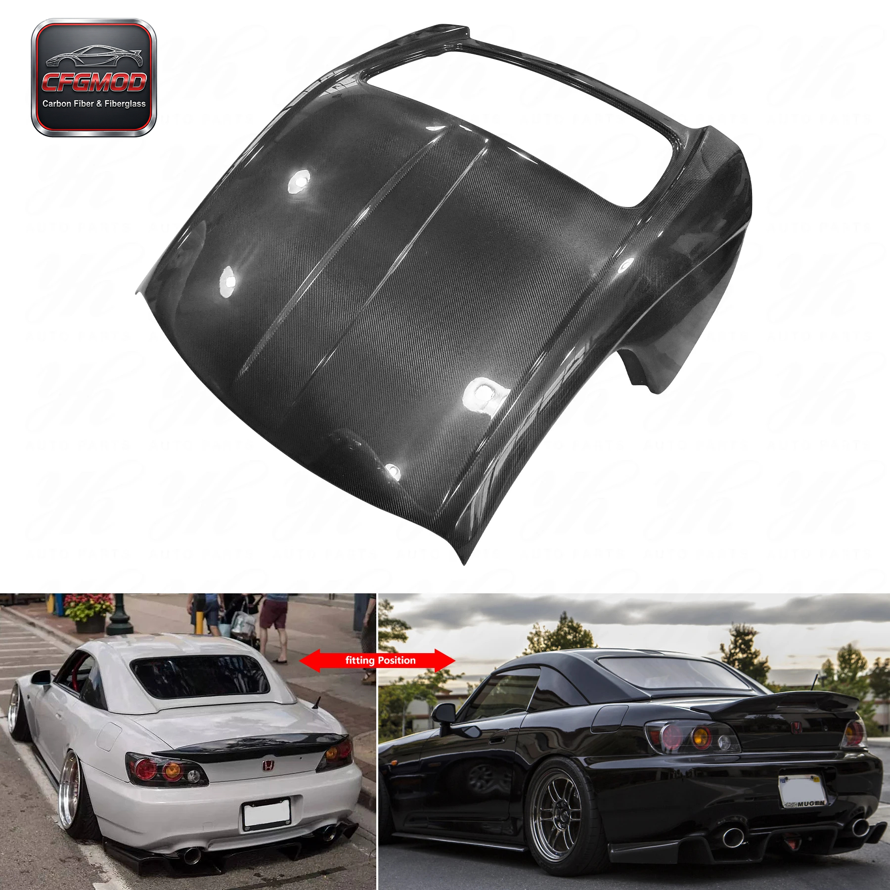 S2000 AP OE Type High Quality Glossy Carbon Fiber Hardtop Body Upgrade — 2