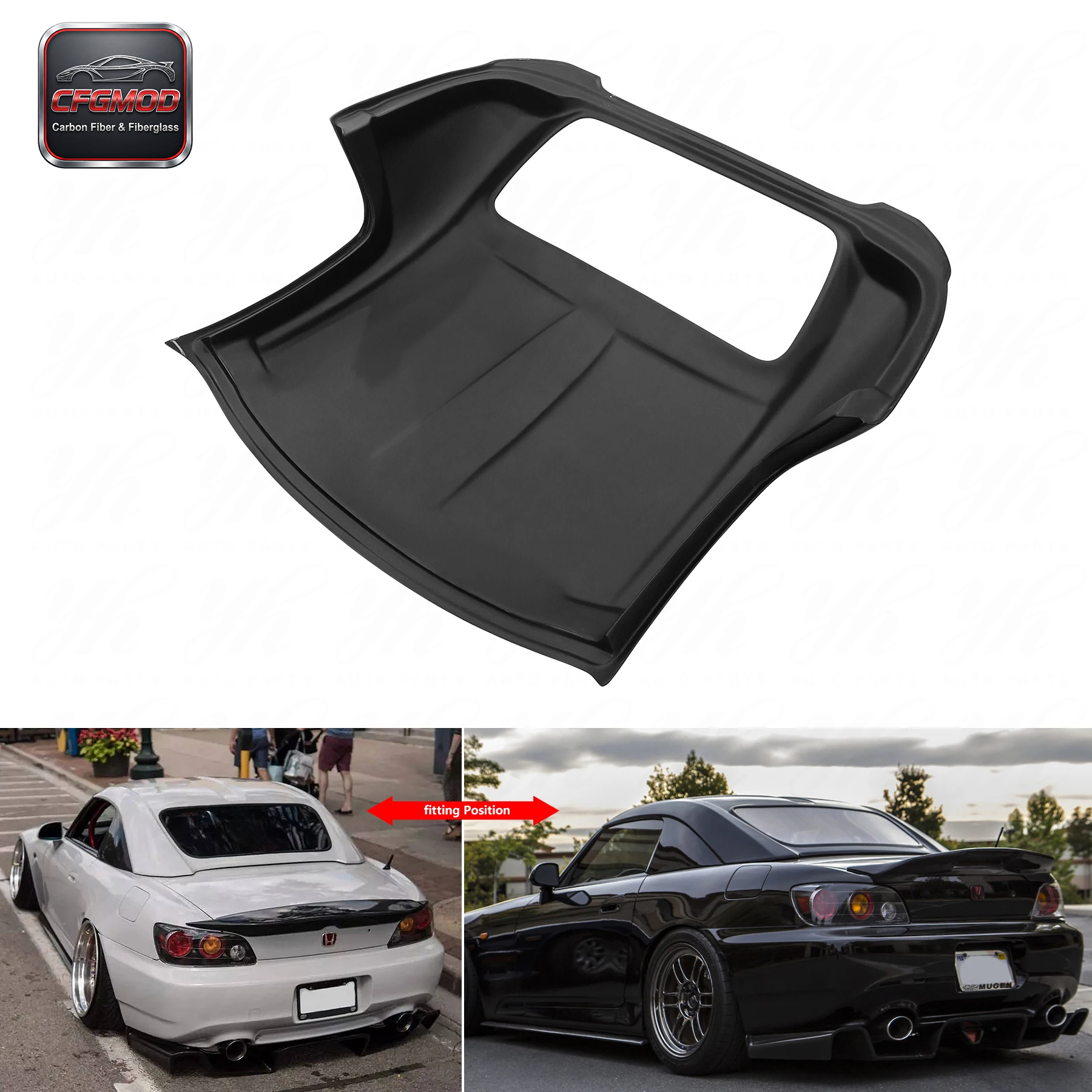 Glossy Carbon Fiber OE Style Hardtop Roof Shell Assembly for Honda S2000 AP1 AP2 Convertible Removable Hard Top — 4