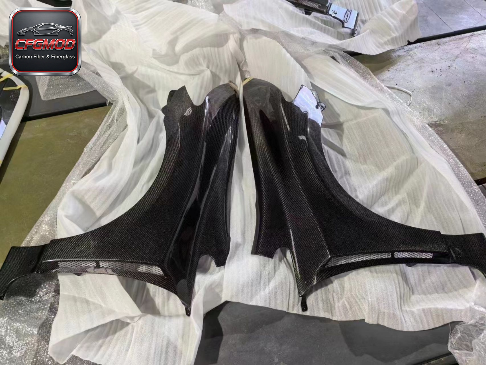 Type-R Style Carbon Fiber Front Fender Panels for Honda Civic FD2 2005-2012 Front Wings Tuning Parts — 5