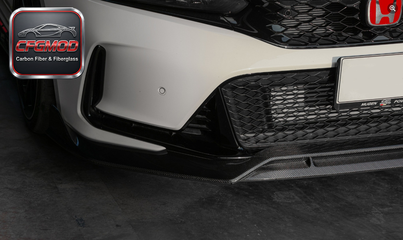 AD Style Carbon Fiber Front Lip for Honda Civic FL5 Type R Front Bumper Splitter Spoiler Tuning Parts — 4