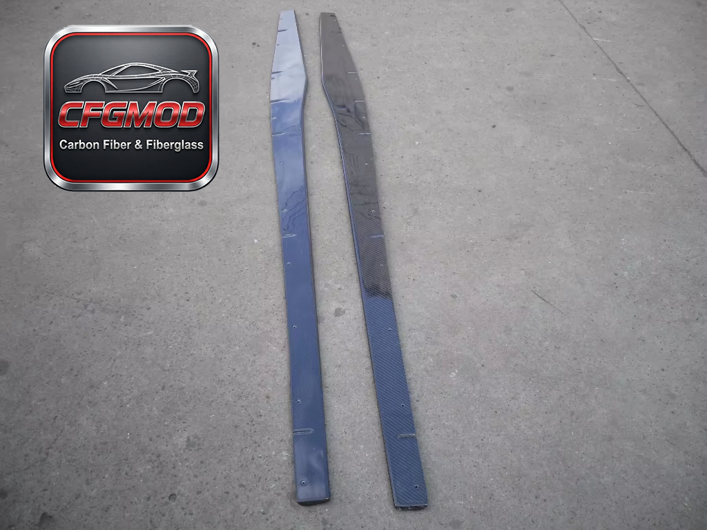 Full Carbon Side Skirts Extension Fit for 04-Gallardo LP550 LP560 LP 570 — 2