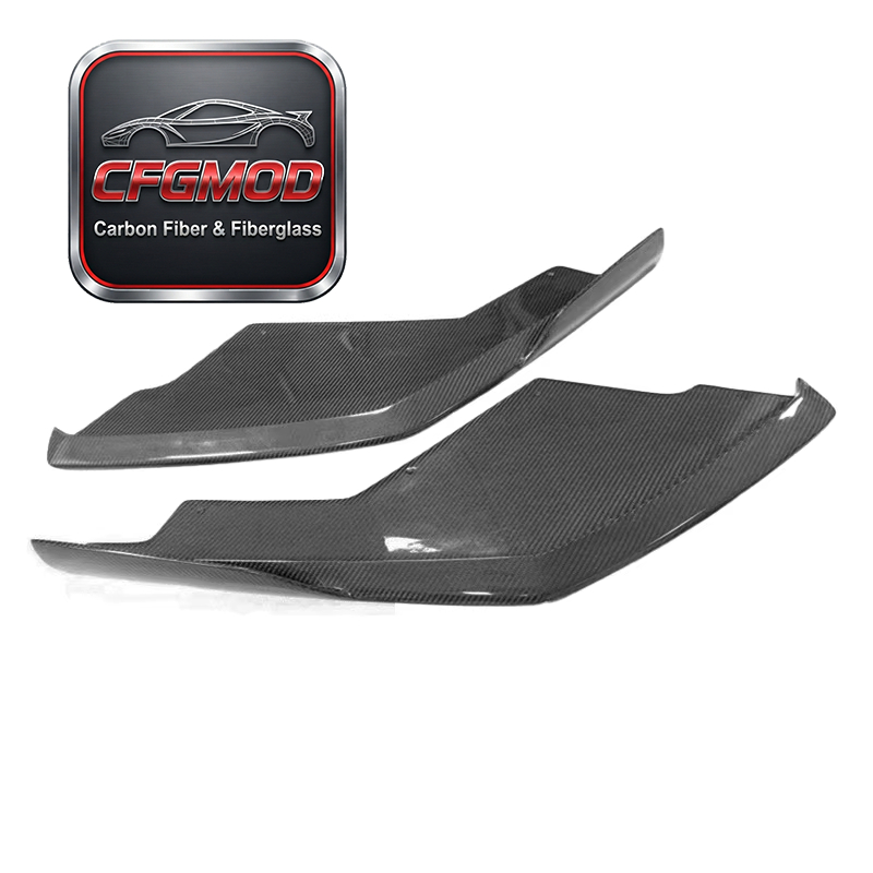 For Lamborghini Huracan LP580 LP610 DMC Style Carbon Fiber Front Lip Corner Splitters — 2