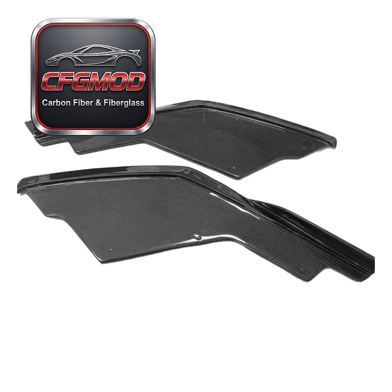 For Lamborghini Huracan LP580 LP610 DMC Style Carbon Fiber Front Lip Corner Splitters — 4