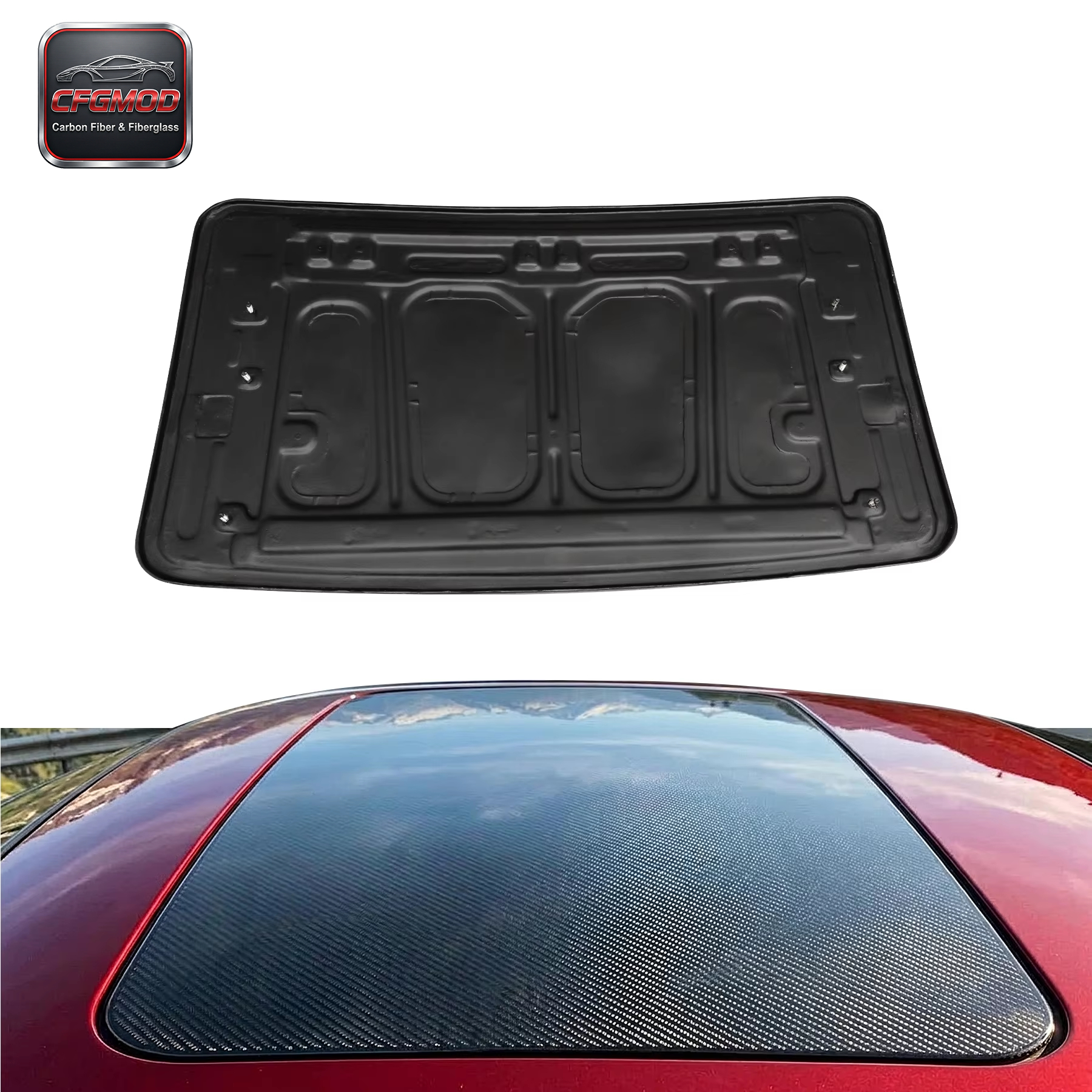 For 1986-1991 RX7 FC3S Sun Roof Panel Carbon Fiber — 2