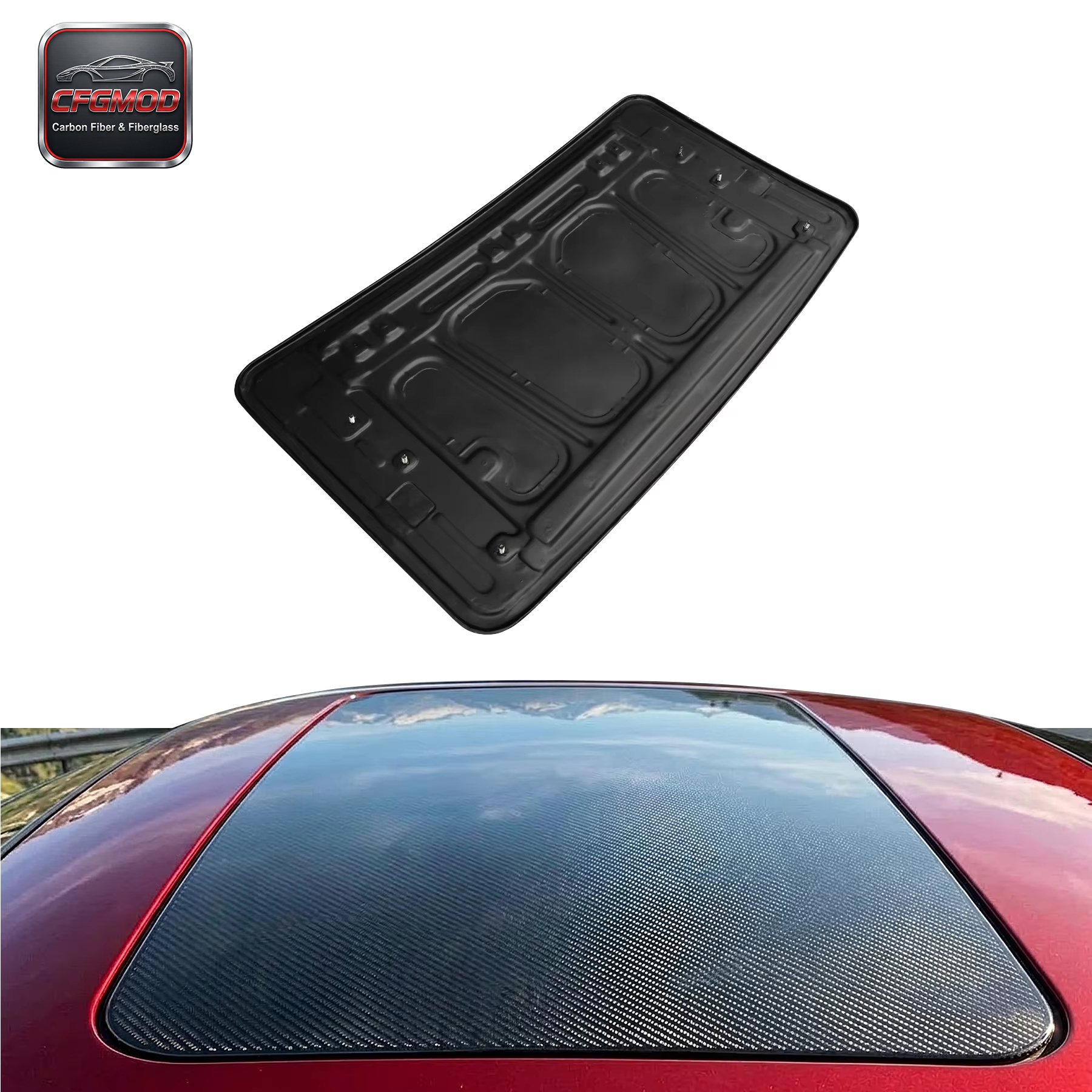 For 1986-1991 RX7 FC3S Sun Roof Panel Carbon Fiber — 3