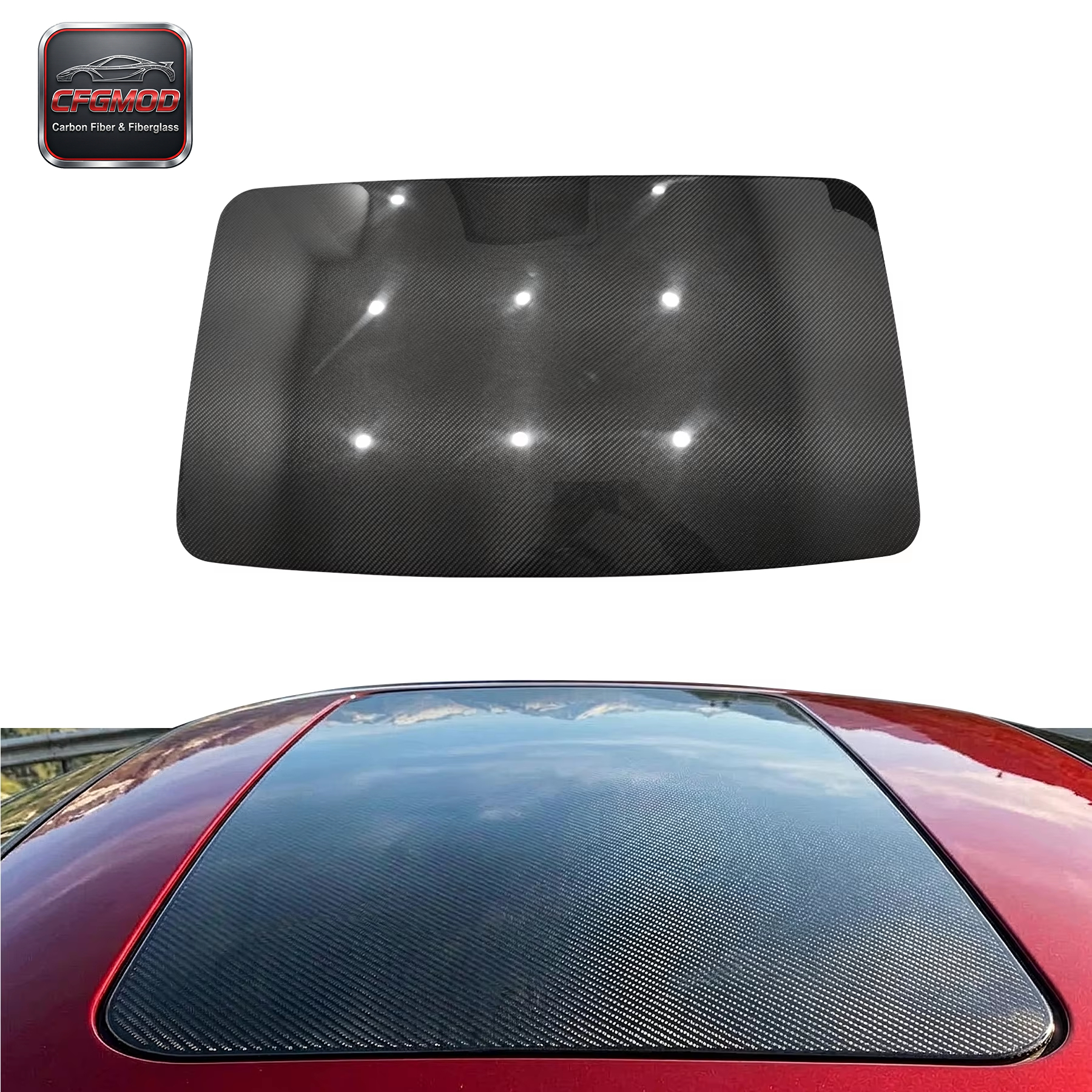 For 1986-1991 RX7 FC3S Sun Roof Panel Carbon Fiber — 4