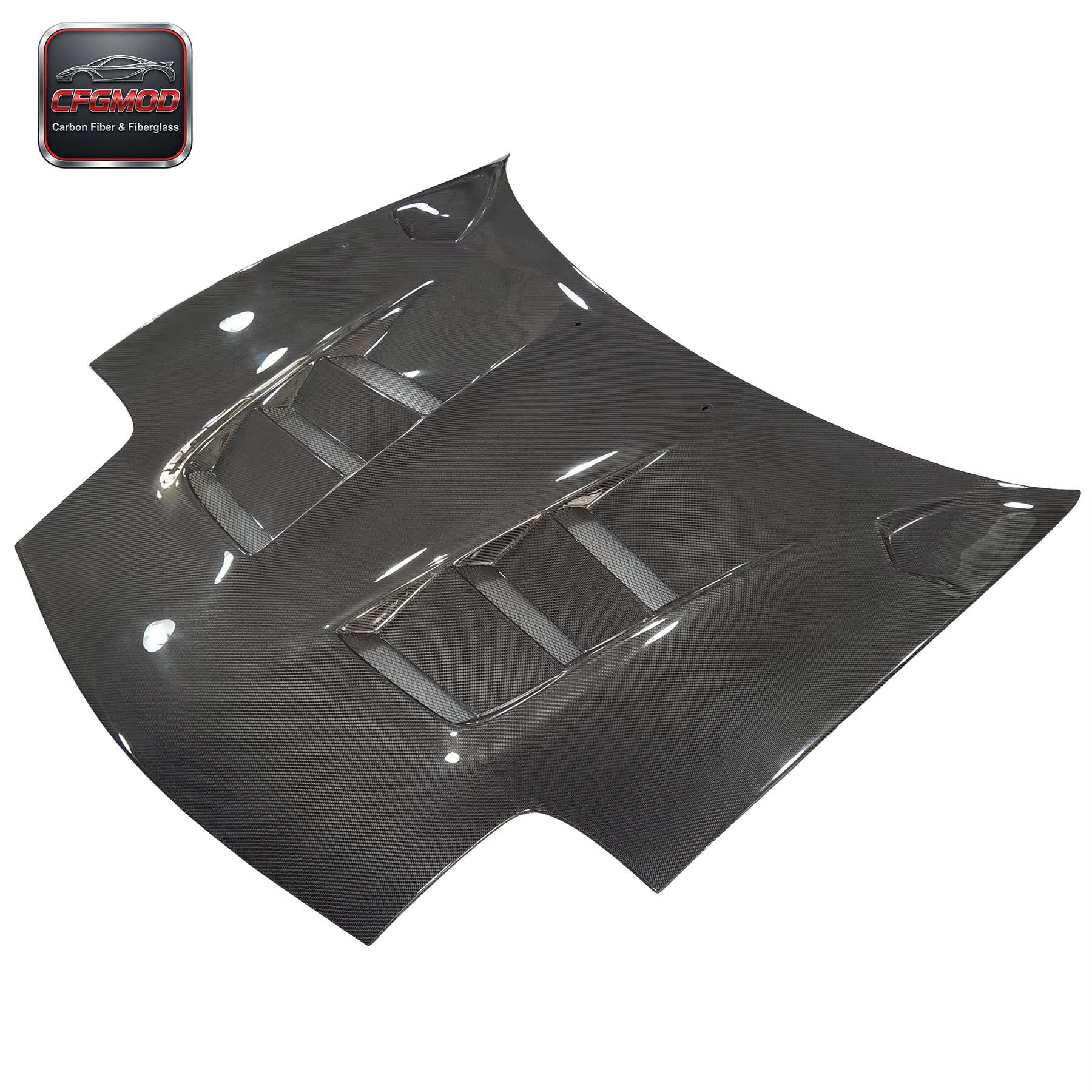 New Carbon Fiber RE Style Hood for RX7 FD3S (1993-1994) with High Gloss Finish and 3K Twill Weave — 2