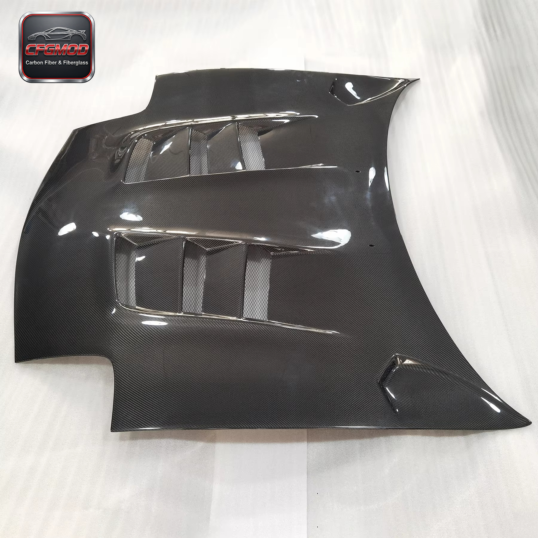 New Carbon Fiber RE Style Hood for RX7 FD3S (1993-1994) with High Gloss Finish and 3K Twill Weave — 5