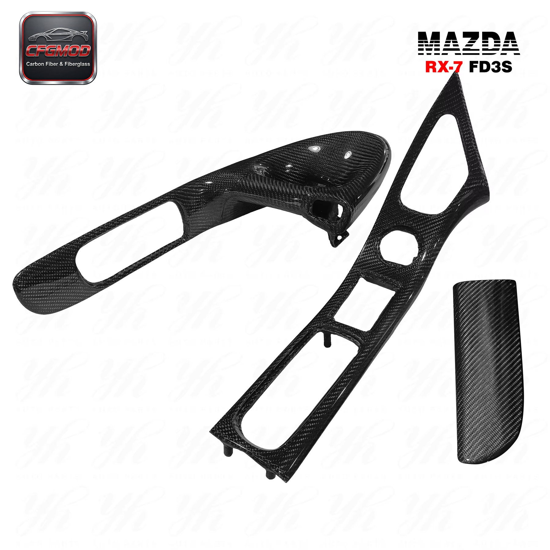 Carbon Fiber RX7 FD3S 1992-1997 Inner Door RHD Panel Replacement Door Card Cover Trim 4 Pcs CF — 4