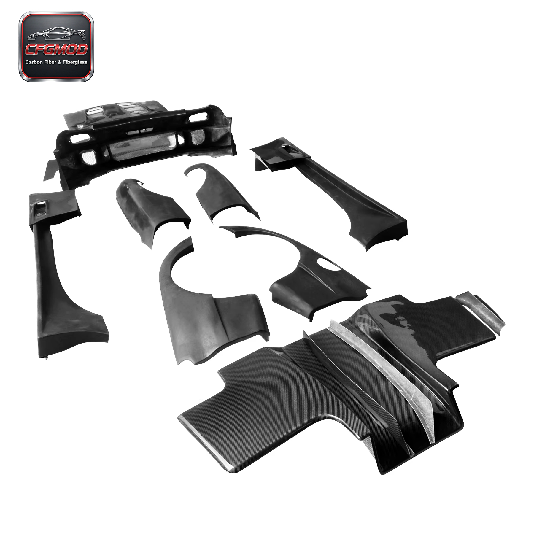 For 1992-1997 RX7 FD3S RE-GT Compete Set Body Kits FRP & CF — 3